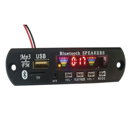 Car Wireless Bluetooth 12V MP3 WMA Decoder Board Audio Module USB Radio